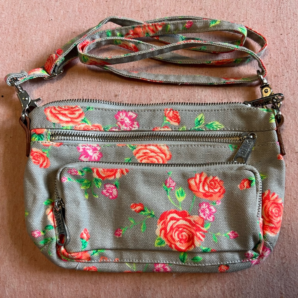 PINK Victoria's Secret Crossbody Bag in Gray and Pink